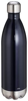Isolierflasche Elegante, Edelstahl metallic schwarz 1,0 Liter