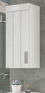 Badmöbel Hängeschrank Blanche in weiß Hochglanz 36 x 79 cm