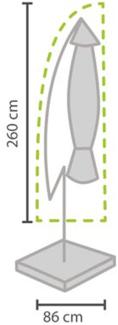 Schutzhülle für Ampelschirm bis Ø 350cm - Abdeckung 260x60/86cm