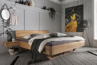 Doppelbett 'Mona' Wildeiche geölt, 200 x 200 cm