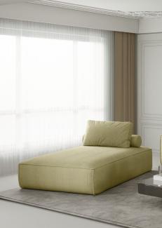 Chaiselongue Sezlong Liege CELES in Stoff Scala Limette