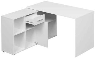 Eckschreibtisch Schreibtisch Diego 120x122x75cm weiß