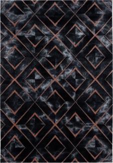 Kurzflor Teppich Nauro rechteckig - 120x170 cm - Bronzefarbe