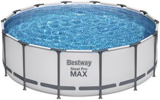 Steel Pro MAX™ Solo Pool ohne Zubehör Ø 427 x 122 cm, lichtgrau, rund
