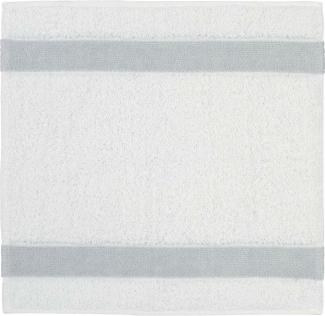 Feiler Handtücher Exclusiv mit Chenillebordüre | Seiftuch 30x30 cm | silber