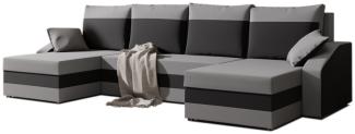 Sofa mit Schlaffunktion in U-Form WELTA,302x75x138,haiti 14/haiti 17