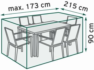 TrendLine Schutzhülle Basic Sitzgruppe 173x215x90 cm Abdeckung Gartenmöbel Hülle