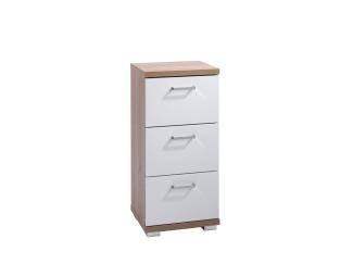 Homexperts 'NUSA' Seitenschrank, Holzwerkstoff Spanplatte Sonoma Eiche, B 35,5 x H 74 x T 31,5 cm