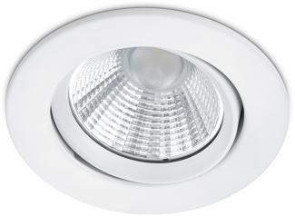 LED Einbaustrahler PAMIR dimmbar rund Ø8,5cm schwenkbar Weiß matt