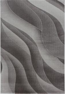 Kurzflor Teppich Clara rechteckig - 120x170 cm - Braun