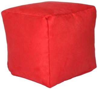 Sitzwürfel Alka rot groß 40 x 40 x 40 mit Füllung