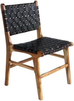 Set 2x Perugia Esszimmerstuhl natur schwarz Stuhl Stühle Esszimmer Küchenstühle