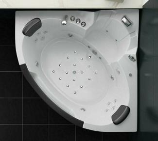 Luxus LED Whirlpool Badewanne SET 172x172cm +Heizung+Hydrojets +Ozon +Radio 2024
