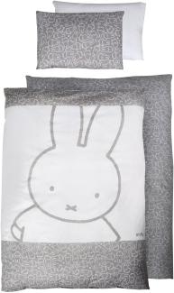 Roba 'Miffy' Kinderbettwäsche 100 x 135 cm grau