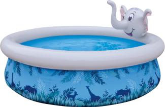 SunClub Planschbecken 3D Wassersprühender Elefant Pool Ø 205 x 47 cm