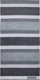 Dyckhoff Saunatuch Sauna Stripe silber 100 x 200 cm