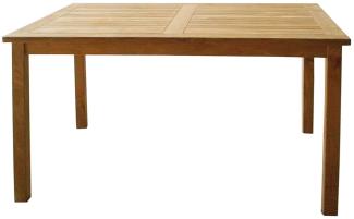 Premium Teak Tisch rechteckig Gartentisch Gartenmöbel Teakmöbel Holz 120 cm