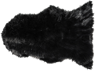 Kunstfell-Teppich Schaf schwarz 88 cm MUNGO