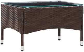 Couchtisch Braun 60 x 40 x 36 cm Poly Rattan