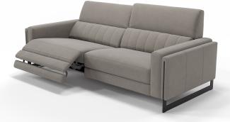 Sofanella 3-Sitzer MARA Stoffsofa Couch italienisch in Hellgrau S: 216 Breite x 101 Tiefe