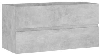 vidaXL Waschbeckenunterschrank Betongrau 90x38,5x45 cm Spanplatte