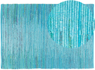 Teppich blau 160 x 230 cm Kurzflor MERSIN