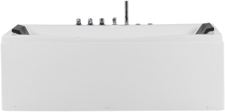 Whirlpool Badewanne weiß mit LED rechteckig 173 x 82 cm MOOR