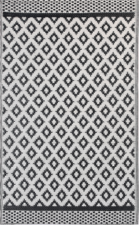Outdoor Teppich schwarz 120 x 180 cm geometrisches Muster THANE