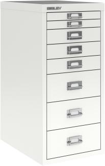 Bisley MultiDrawer™, 29er Serie, DIN A4, 8 Schubladen, Farbe verkehrsweiß