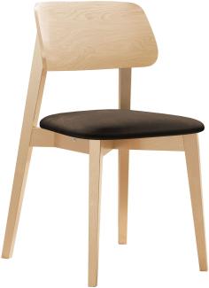 Esszimmerstuhl Taskir, Stuhl aus Buchenholz für Küche, Restaurant (Buche / Magic Velvet 2205)