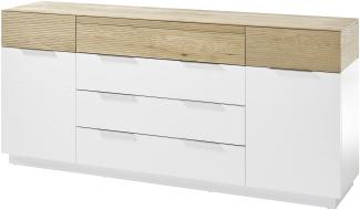 Sideboard >DUBAI-I< (BxHxT: 182x83x40 cm) in weiß, holzfarben