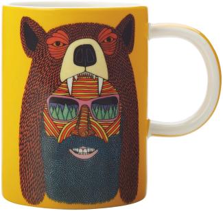 Maxwell & Williams DX0705 MULGA Becher Bear Man (Bär & Mann), Porzellan, in Geschenkbox