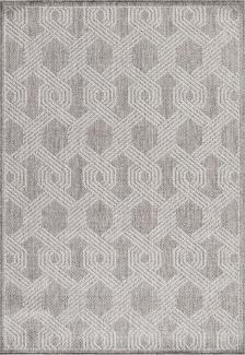 Outdoor Teppich Alessio rechteckig - 120x170 cm - Grau