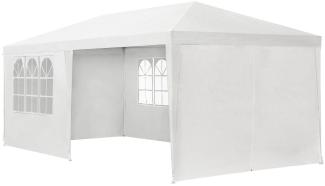 Juskys Partyzelt 3x6 m in Weiß – Gartenpavillon mit Dach & Seitenwänden – Gartenzelt mit 18 m² Grundfläche – Sonnenschutz für Outdoor
