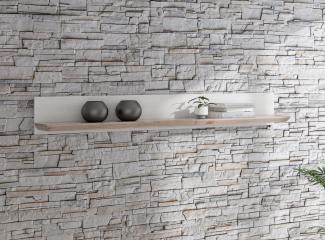 FORTE Iloppa Wandpaneel, Holzwerkstoff, Grau/Weiß, 205 x 25,6 x 22,1 cm