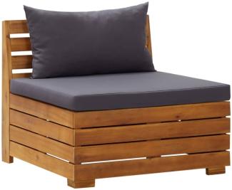 Modular-Mittelsofa 1 Stk. mit Auflagen Massivholz Akazie