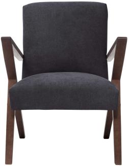 Retrostar Chair - Basic Line Dunkelgrau /Gestell Nussbaum
