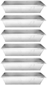 BURI Pflanzkasten für Europaletten 1-6 Stück verzinkt schwarz Balkon Blumenkasten Metall verzinkt - 6 Stück