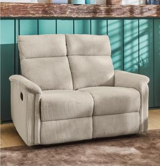TV Sessel JUIST 2 Fernsehersessel Sofa Couch verstellbar beige ca. 130 cm
