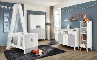 Stylefy Ravi Kinderzimmer-Set Weiß Hellgrau