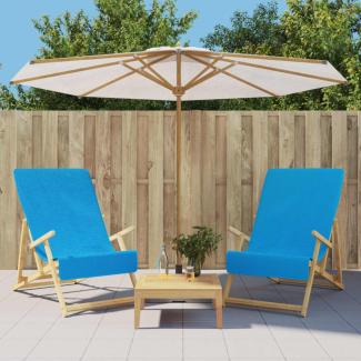 vidaXL Strandtücher 2 Stk. Türkis 60x135 cm Stoff 400 GSM