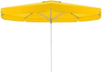 Doppler Sonnenschirm / Großschirm "Telestar 500", inkl. Schutzhülle, gelb, Ø 500 cm,mit Volant, mit Windventil