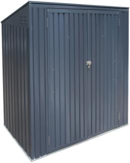 Westmann Metall Mülltonnenbox Gerätebox 73 | Dunkelgrau | 100x235x131 cm