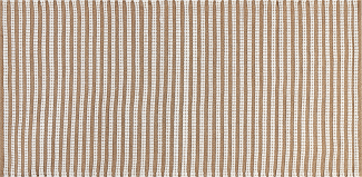 Teppich Baumwolle braun weiß 80 x 150 cm Streifenmuster Kurzflor SOFULU