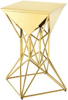 Casa Padrino Luxus Art Deco Designer Beistelltisch Gold 36 x 36 x H. 60 cm - Luxus Designer Tisch