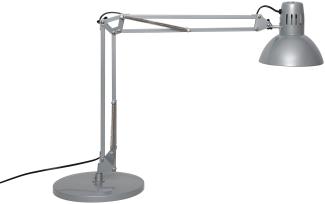 Maul LED Schreibtischlampe MAULstudy | verstellbare Stehlampe mit Gelenkarm für Büro, Arbeitszimmer und Schreibtisch | elegante Bürolampe aus Metall | exklusive LED-Leuchtmittel | Silber