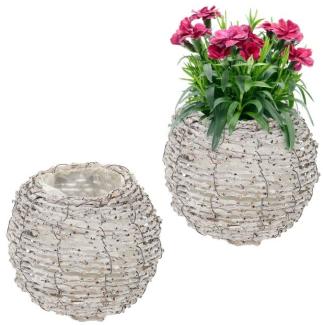 Runder Blumentopf im 2er Set 10042570