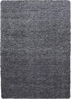 Hochflor Teppich Lux Läufer - 100x200 cm - Grau