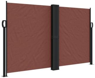 Seitenmarkise Ausziehbar Braun 140x1000 cm