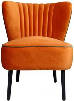 Casa Padrino Luxus Wohnzimmer Sessel Orange 61 x 70 x H. 73 cm - Designer Möbel